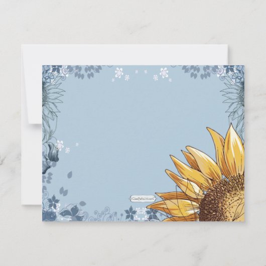 Elegante Blaufenstätte feierliche Hochzeit Einladung (Rückseite)