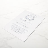 Elegante Blaukranzbestätigung Folieneinladung (Gedreht)