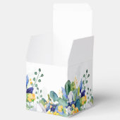 Elegante bläulich-gelbe Hochzeit Geschenkschachtel (Geöffnet)