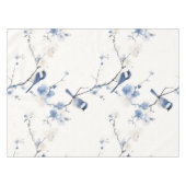 Elegante Blaumeise auf Weiß Tischdecke (Vorderseite (Horizontal))