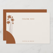 Elegante Blende im zweifarbigen Herbst Dankeskarte (Vorne/Hinten)