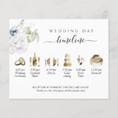 Elegante Bliss Wedding Timeline und Programm (Vorderseite)