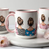 Elegante Blonde Buns: Ein Hinterblick des faszinie Tasse