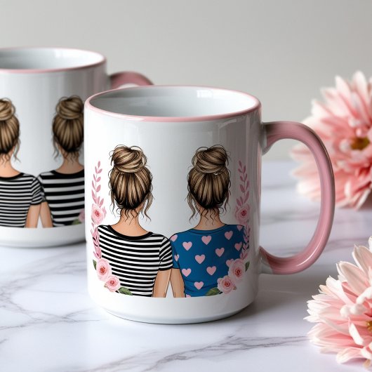 Elegante Blonde Buns: Ein Hinterblick des faszinie Tasse
