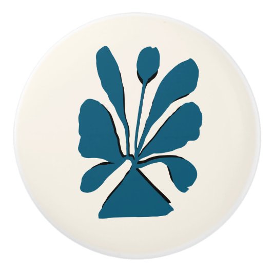 Elegante Bloom Keramik Pull Keramikknauf (Vorderseite)