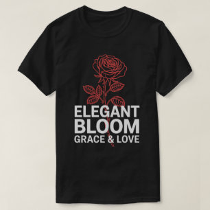 Elegante Bloom-Rosen-T-Shirt T-Shirt