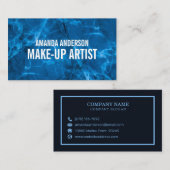 Elegante Blue Abstrakt Marble Design Business Card Visitenkarte (Vorne/Hinten)