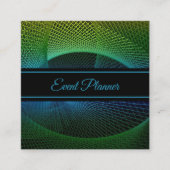 Elegante Blue Abstrakt Square Business Card Quadratische Visitenkarte (Vorderseite)