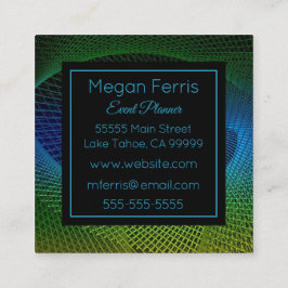 Elegante Blue Abstrakt Square Business Card Quadratische Visitenkarte