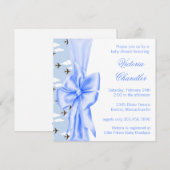 Elegante Blue Airplane Baby Boy Dusche Einladung (Vorne/Hinten)