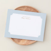 Elegante Blue and Gold Baby Dusche Danke Karte