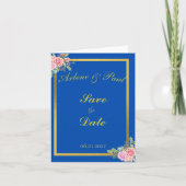 Elegante Blue and Gold Card (Vorderseite)