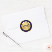 Elegante Blue and Gold Shabbat Shalom Stickers (Umschlag)