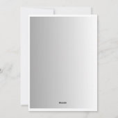 Elegante Blue Baby Shower Einladungskarte (Rückseite)