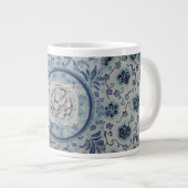 Elegante Blue Batik Spezialität Tasse (Vorderseite Rechts)