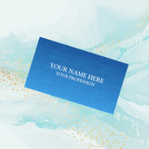 Elegante Blue Beruflich Modern Business Card