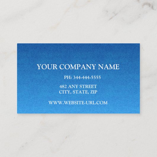 Elegante Blue Beruflich Modern Business Card Visitenkarte (Rückseite)