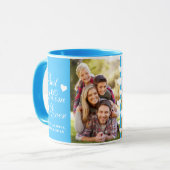 Elegante Blue Best Mama Ever Foto Tasse (Vorderseite Links)