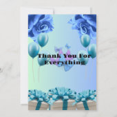 Elegante Blue Birthday Einladung - individuell ges (Rückseite)