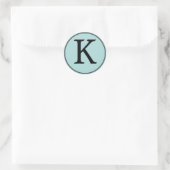 Elegante Blue & Black Monogram Stickers (Tasche)