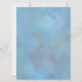 Elegante Blue Blume Herzlichen Glückwunsch Hochzei (Rückseite)