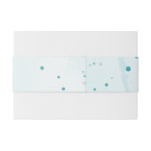 Elegante Blue Blume Personalisiert Wedding Einladungsbanderole (Rückseitenbeispiel)