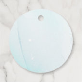 Elegante Blue Blume Personalisiert Wedding Geschenkanhänger (Rückseite)