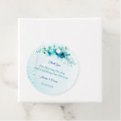 Elegante Blue Blume Personalisiert Wedding Geschenkanhänger (Beispiel)