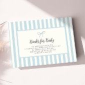 Elegante Blue Bow Baby Shower Windschutzscheibe Begleitkarte