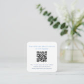 Elegante Blue Bow QR Code Duwer Registry oder UAWG Begleitkarte (Stehend Vorderseite)