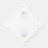 Elegante Blue Bow Taufe Geschenkschachtel (Ungefaltet)