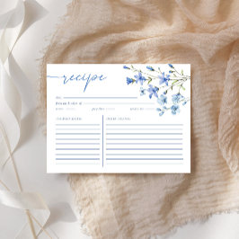 Elegante Blue Brautparty Rezept Card