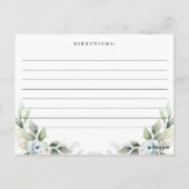 Elegante Blue Brautparty Rezept Card Postkarte (Rückseite)