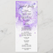 Elegante Blue Butterfly Rustic Watercolor Wedding Menükarte (Rückseite)