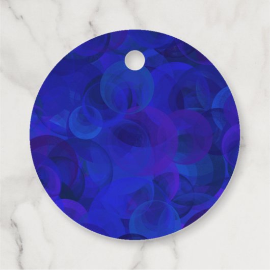 Elegante Blue Chic Moderne Monogram Wedding Geschenkanhänger (Rückseite)