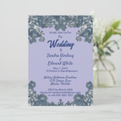 Elegante Blue Chinoiserie Blaufass Einladung (Stehend Vorderseite)