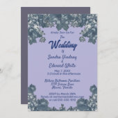 Elegante Blue Chinoiserie Blaufass Einladung (Vorne/Hinten)