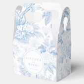 Elegante Blue Chinoiserie Porzellan Hochzeit Geschenkschachtel (Geöffnet)