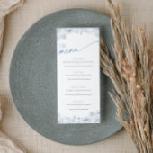 Elegante Blue Chinoiserie Speisekarte