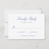 Elegante Blue Chinoiserie Viktorianische Hochzeit RSVP Karte (Vorderseite)