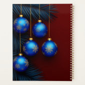 Elegante Blue Christmas Ornaments Planer (Rückseite)