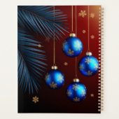 Elegante Blue Christmas Ornaments Planer (Rückseite)