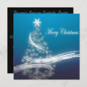 Elegante Blue Corporate Christmas Party Einladung (Vorne/Hinten)
