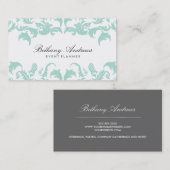 Elegante Blue Damask Visitenkarten - Groon Visitenkarte (Vorne/Hinten)