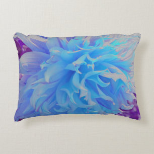 Elegante Blue Decorative Dahlia Blume Dekokissen