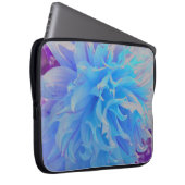 Elegante Blue Decorative Dahlia Blume Laptopschutzhülle (Vorne Rechts)