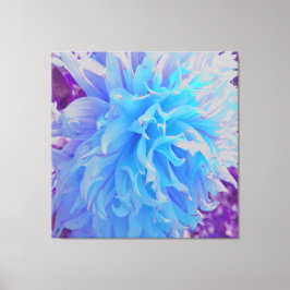 Elegante Blue Decorative Dahlia Blume Leinwanddruck