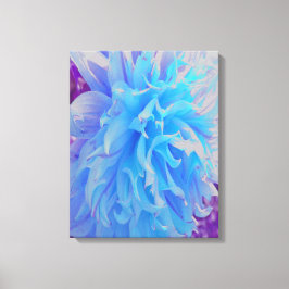 Elegante Blue Decorative Dahlia Blume Leinwanddruck