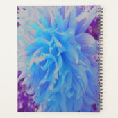 Elegante Blue Decorative Dahlia Blume Planer (Rückseite)