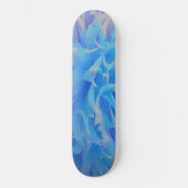 Elegante Blue Decorative Dahlia Blume Skateboard (Vorderseite)